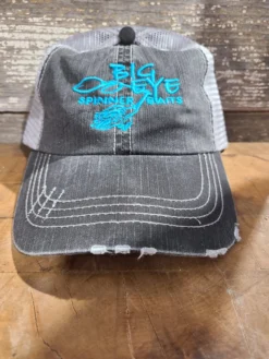 5 Star Custom Designs Herring Cap 2-Tone Gray/Teal Embroidery Apparel & Ball Caps