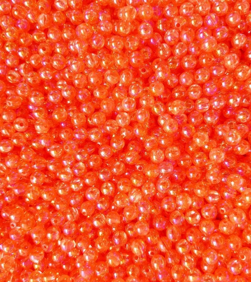 Big Eye Spinnerbaits 6 Mm Beads AB 16-Pearl Orange Crush Beads 3 Big Eye Spinnerbaits 6 Mm Beads AB 16-Pearl Orange Crush Beads