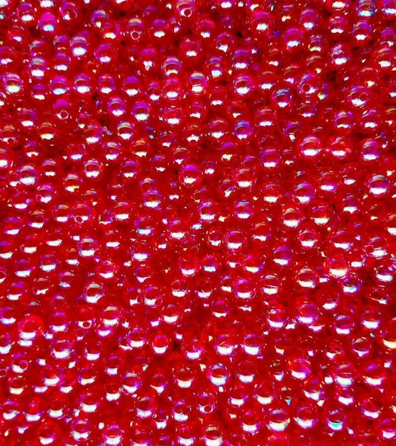 Big Eye Spinnerbaits AB6-Pearl Ruby Red Beads 3 Big Eye Spinnerbaits AB6-Pearl Ruby Red Beads