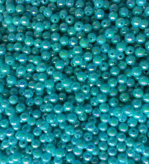Big Eye Spinnerbaits AB62-Pearl Turquoise Beads 8 Big Eye Spinnerbaits AB62-Pearl Turquoise Beads