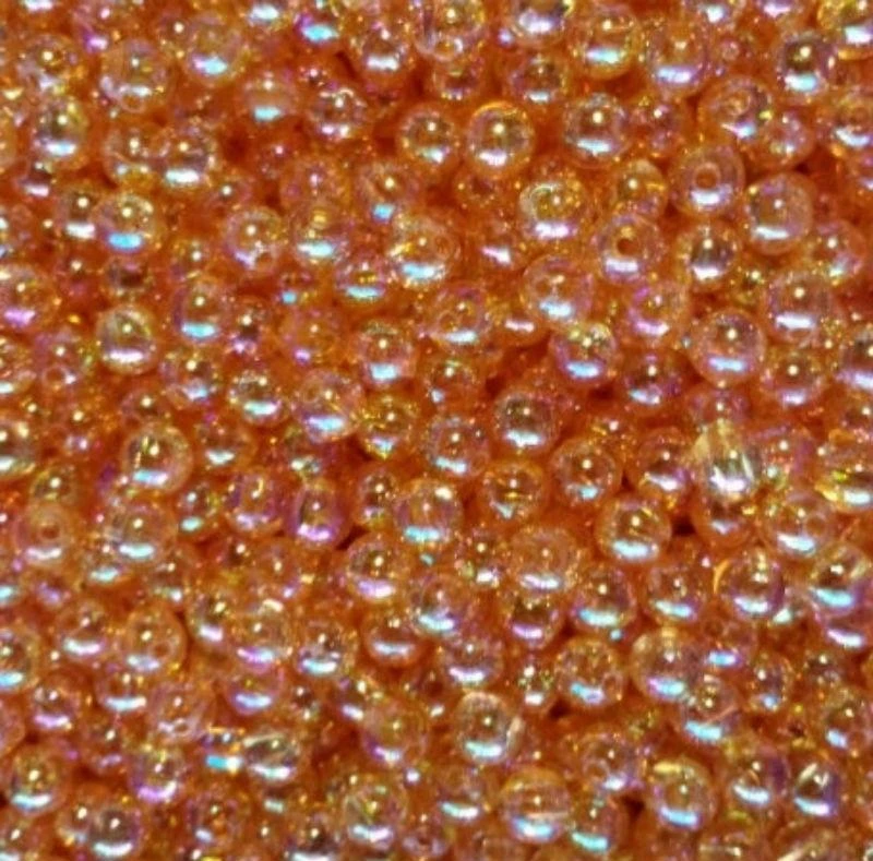 Big Eye Spinnerbaits AB7-Pearl Transparent Orange Beads 6 Mm Beads 3 Big Eye Spinnerbaits AB7-Pearl Transparent Orange Beads 6 Mm Beads