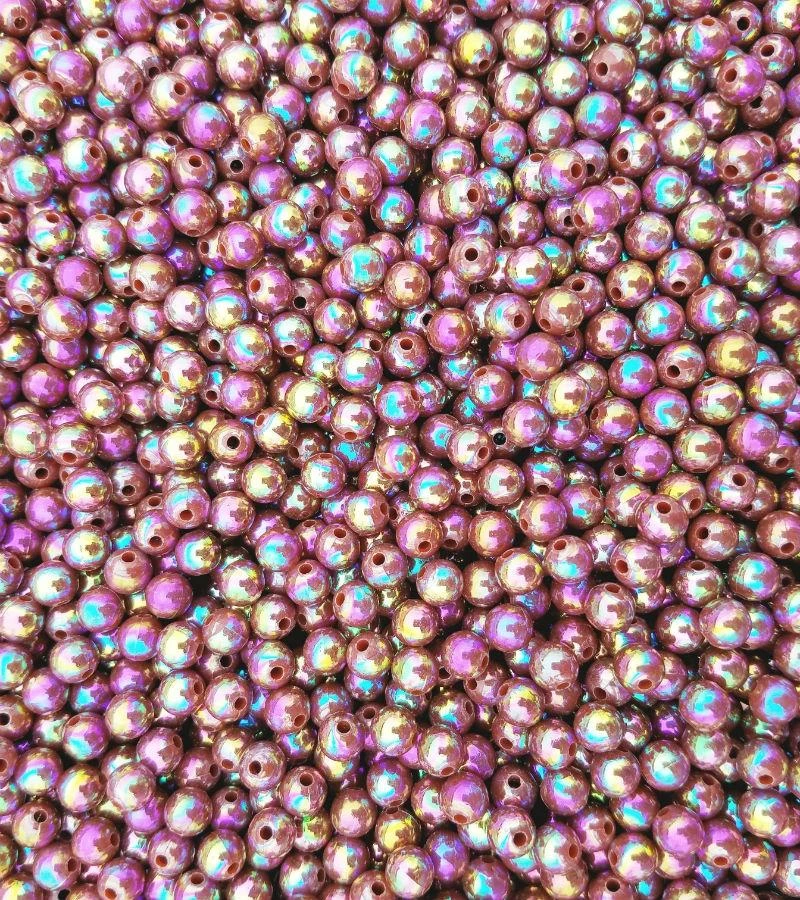 Big Eye Spinnerbaits AB76-Pearl Rainbow Beads 3 Big Eye Spinnerbaits AB76-Pearl Rainbow Beads