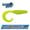 Pitman Creek Bass Lures Chartreuse Silver Glitter Curly Shad 2 Pitman Creek Bass Lures Chartreuse Silver Glitter Curly Shad
