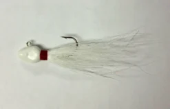 Big Eye Spinnerbaits BT 01-White Buck Tail Jig