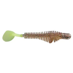 Big Eye Spinnerbaits 3.25" Gold Cracker/Chartreuse Tail Pulse Paddle Tail Soft Baits