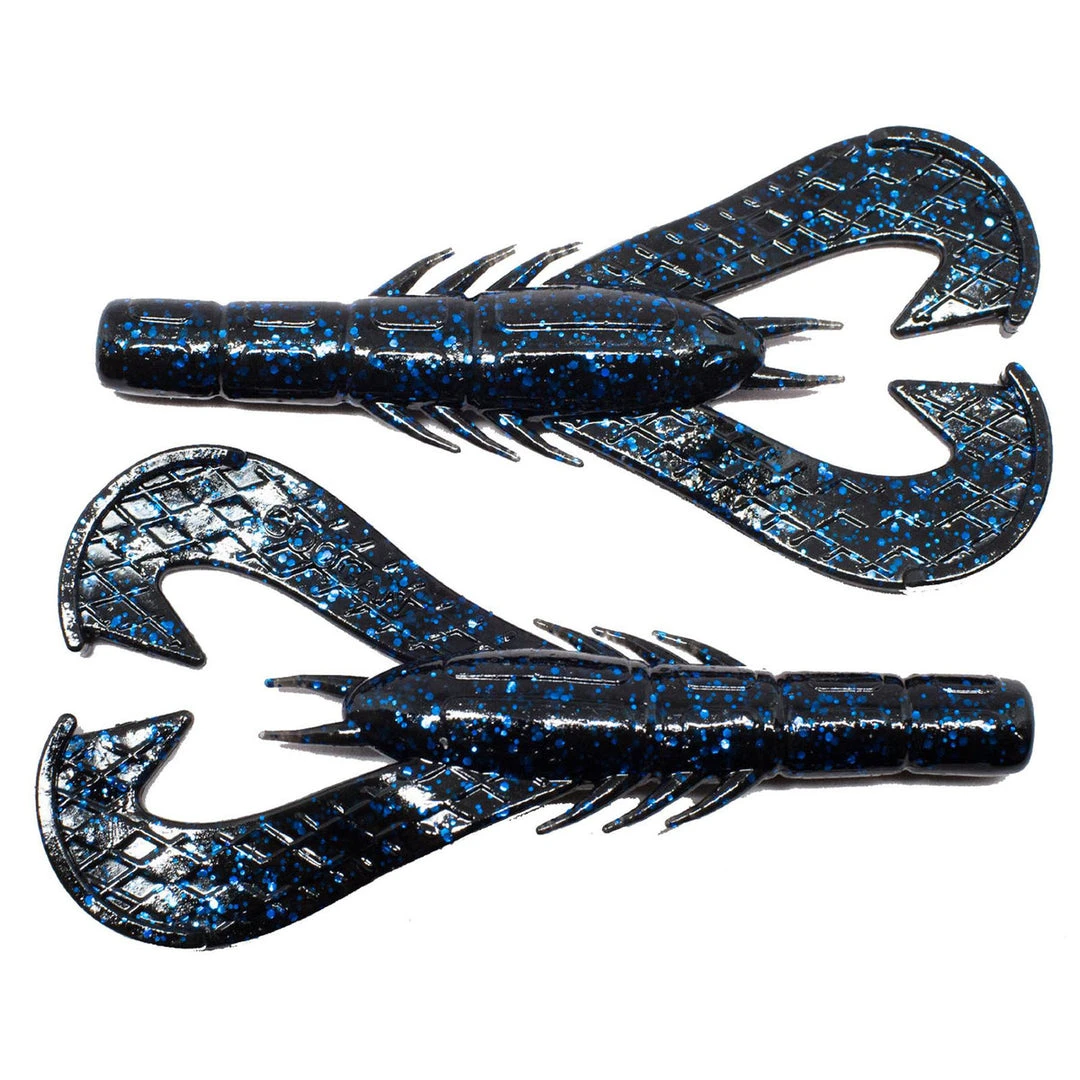 Pitman Creek Googan Baits 4in Krackin Craw Blk/Blue F Bass Lures 3 Pitman Creek Googan Baits 4in Krackin Craw Blk/Blue F Bass Lures