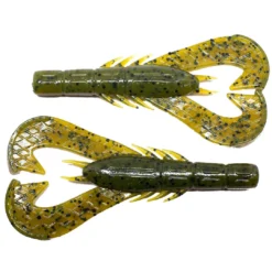 Pitman Creek Bass Lures Googan Baits 4in Krackin Craw Green Pump