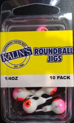 Big Eye Spinnerbaits Kalin Roundhead Jigs Pink/Wht 1/8oz