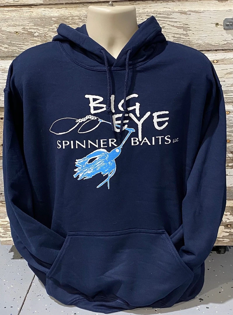 Big Eye Spinnerbaits Navy Blue Hoodie W/Blue Spinnerbait 3 Big Eye Spinnerbaits Navy Blue Hoodie W/Blue Spinnerbait