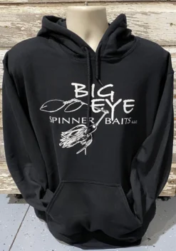 Big Eye Spinnerbaits Apparel & Ball Caps Black Hoodies W/White Spinnerbait