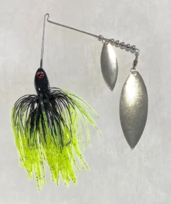 BIG EYE SPINNERBAITS,LLC Black Chartreuse/Silver Blade Spinnerbait