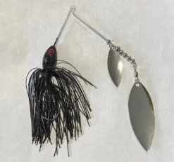 BIG EYE SPINNERBAITS,LLC Black/Silver Blade Spinnerbait