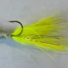 Big Eye Spinnerbaits Jigs CMC 06-Chenille Marabou Char White Hand Tied Jig