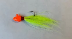 Big Eye Spinnerbaits Jigs BT 02-Orange Green Buck Tail Jig