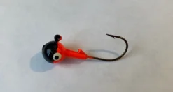 Big Eye Spinnerbaits Orange Black Round Head Jig 1/4 Oz Jigs