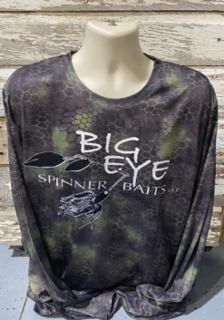 Big Eye Spinnerbaits Camo Green Long Performance Sleeve Shirt 202