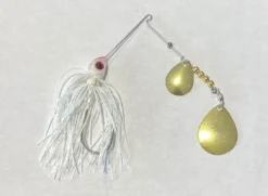 Big Eye Spinnerbaits White W/Gold Bass Spinnerbait