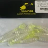 JL Lures Pearl White Chartreuse Tail Grub JL Plastics Soft Baits