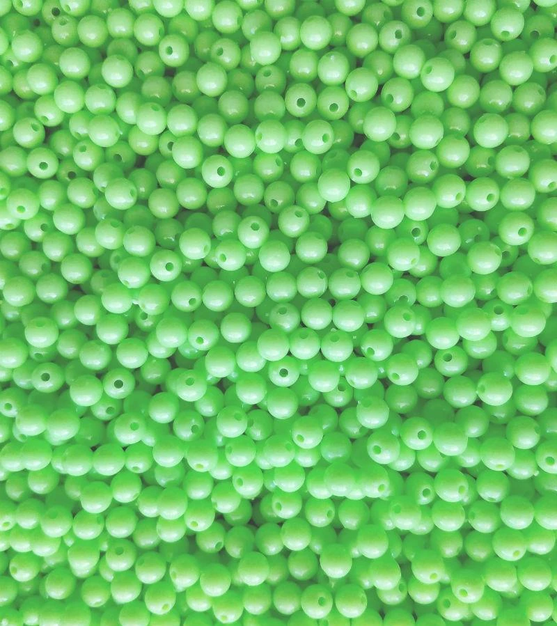 Big Eye Spinnerbaits PL47-Plain Spring Green Beads 6 Mm Beads 3 Big Eye Spinnerbaits PL47-Plain Spring Green Beads 6 Mm Beads
