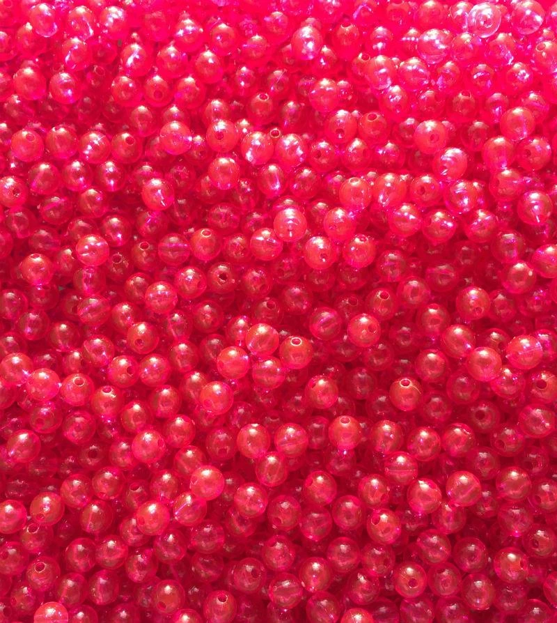 Big Eye Spinnerbaits PL9-Plain Transparent Fuchsia Beads 6 Mm Beads 3 Big Eye Spinnerbaits PL9-Plain Transparent Fuchsia Beads 6 Mm Beads