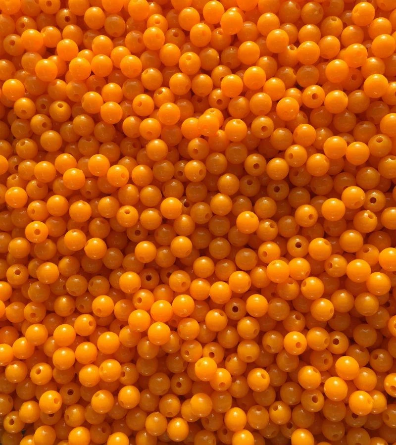 Big Eye Spinnerbaits 6 Mm Beads Plain Pumpkin Orange Beads 3 Big Eye Spinnerbaits 6 Mm Beads Plain Pumpkin Orange Beads