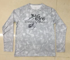 Big Eye Spinnerbaits Snow Grey Performance Long Sleeve Shirt 208 Apparel & Ball Caps