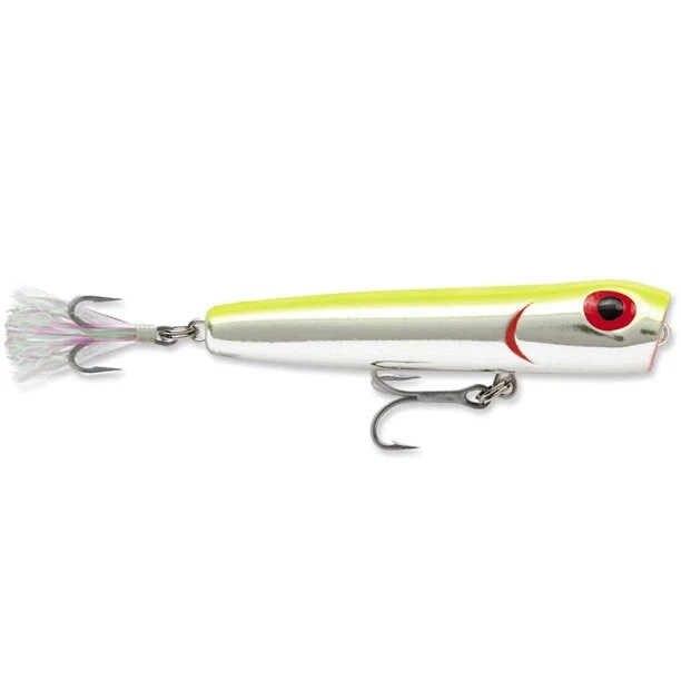 Rapala Metallic Silver Chartreuse Back Chug Bug Bass Lures 3 Rapala Metallic Silver Chartreuse Back Chug Bug Bass Lures