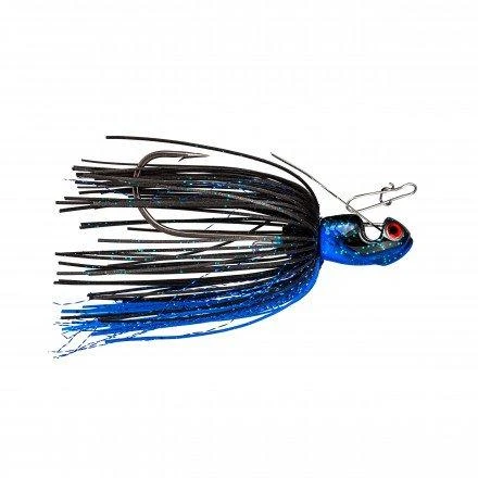 Big Eye Spinnerbaits Black Blue Melee Bladed Jig Bass Lures 3 Big Eye Spinnerbaits Black Blue Melee Bladed Jig Bass Lures
