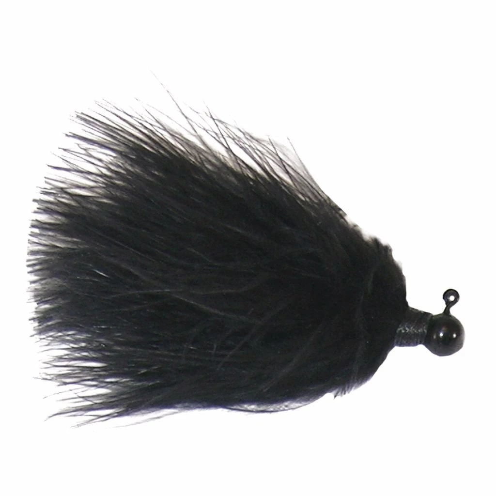 Acme Tackle Jigs Black Kalin Marabou Jig 3 Acme Tackle Jigs Black Kalin Marabou Jig
