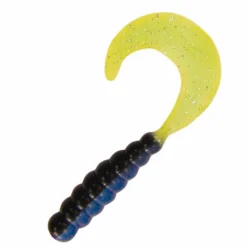 Acme Tackle Black/Blue/Chart Triple Threat Grubs