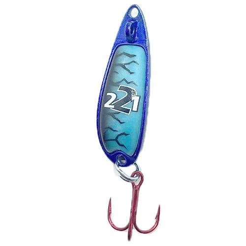 Big Eye Spinnerbaits Ice Fishing Blue/Blue Glow 221 Flutter Spoon 3 Big Eye Spinnerbaits Ice Fishing Blue/Blue Glow 221 Flutter Spoon