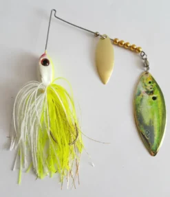 Big Eye Spinnerbaits Char White/Gold Real Imagine Blades
