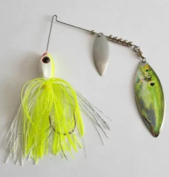 Big Eye Spinnerbaits Char White/Silver Real Image Blades