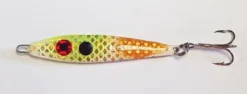 Big Eye Spinnerbaits Verticle Jigs & Spoons Chartreuse Orange/Gold Tape Spoon