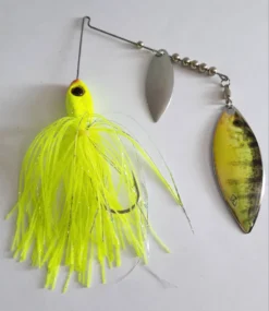 Big Eye Spinnerbaits Chartreuse/Silver Real Image Blades