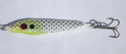 Big Eye Spinnerbaits Chartreuse White Spoon