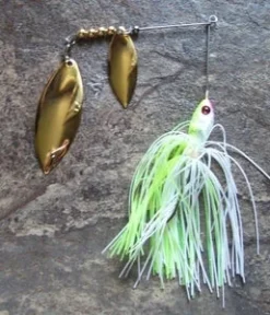 Big Eye Spinnerbaits 1/2 Oz Chartreuse-White/Gold BSS