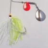 Big Eye Spinnerbaits Char White W/Silver & Red Bass Spinnerbaits Bass Lures