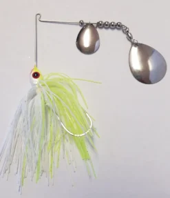 Big Eye Spinnerbaits Bass Lures Char White W/Silver Bass Spinnerbaits