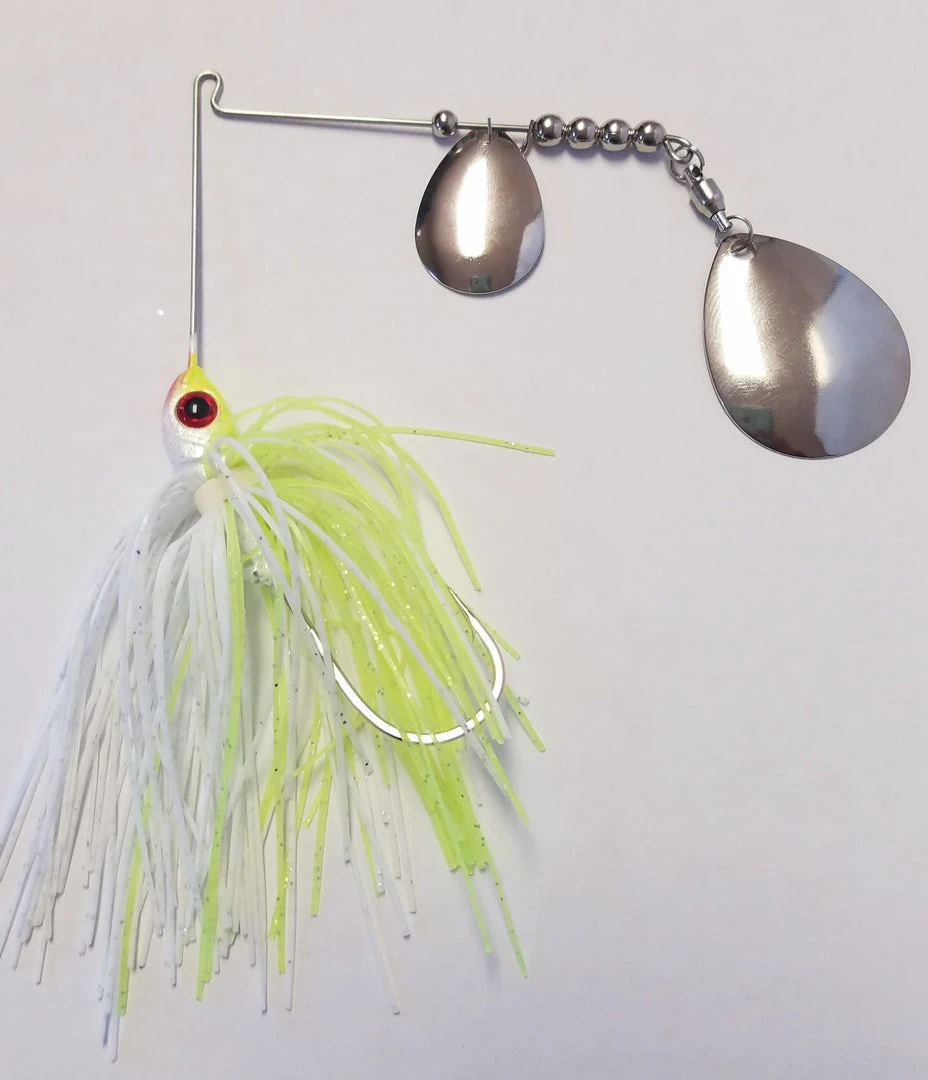 Big Eye Spinnerbaits Bass Lures Char White W/Silver Bass Spinnerbaits 3 Big Eye Spinnerbaits Bass Lures Char White W/Silver Bass Spinnerbaits