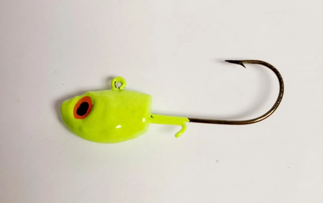 Big Eye Spinnerbaits Jigs Chartreuse Green Shiner Jig W/Keeper 3 Big Eye Spinnerbaits Jigs Chartreuse Green Shiner Jig W/Keeper