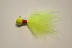 Big Eye Spinnerbaits CMJ 02-Marabou Hand Tied Chartreuse Jig