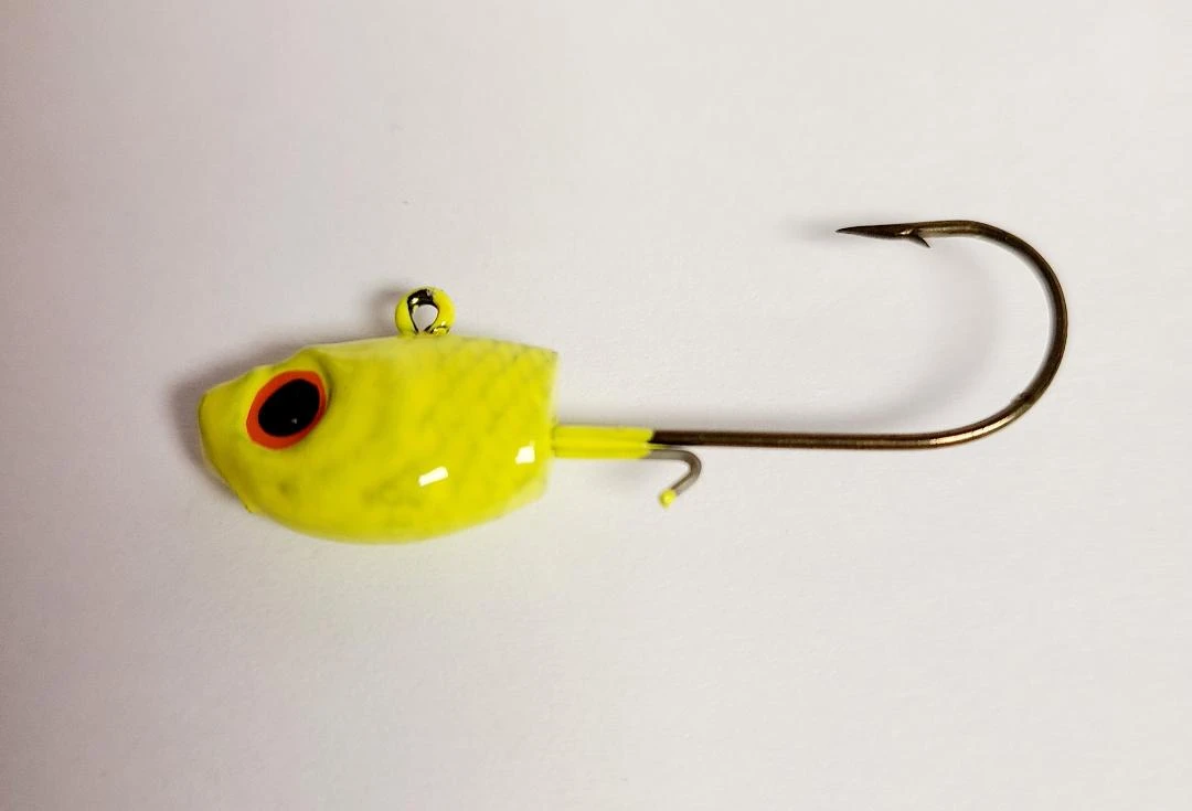 Big Eye Spinnerbaits Chartreuse Yellow Shiner W/Keeper Jigs 3 Big Eye Spinnerbaits Chartreuse Yellow Shiner W/Keeper Jigs