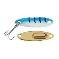 Big Eye Spinnerbaits Ice Fishing Kastmaster Rattle Glow Blue Tiger