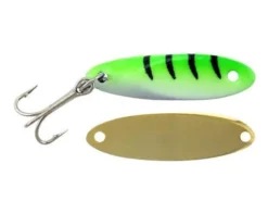 Big Eye Spinnerbaits Ice Fishing Kastmaster Glow Green Tiger