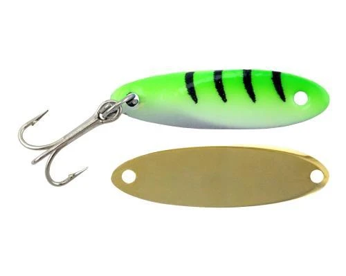 Big Eye Spinnerbaits Ice Fishing Kastmaster Glow Green Tiger 3 Big Eye Spinnerbaits Ice Fishing Kastmaster Glow Green Tiger