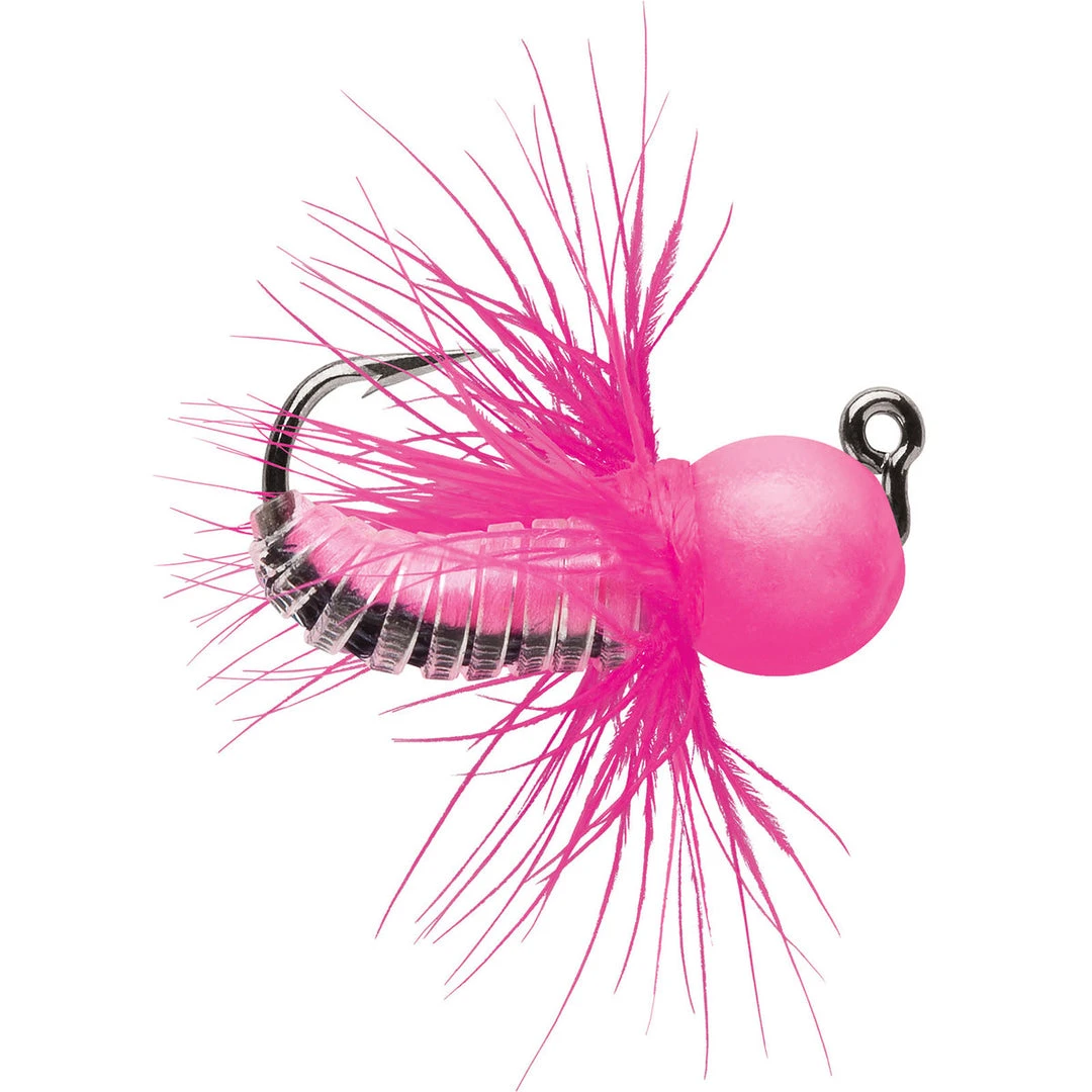 Sports Specialists Of MILW INC Ice Fishing Glow Pink Tungsten Fly Jig 3 Sports Specialists Of MILW INC Ice Fishing Glow Pink Tungsten Fly Jig