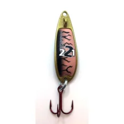 Big Eye Spinnerbaits Gold/Red Glow 221 Flutter Spoon