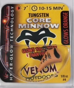 Big Eye Spinnerbaits Inferno Orange Core Minnow Ice Fishing