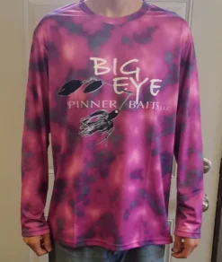 Big Eye Spinnerbaits Pink Grey Performance Long Sleeve Shirt 209 Apparel & Ball Caps